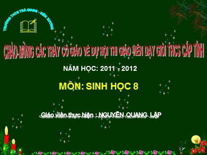 Bài giảng Sinh học Lớp 8 - Bài 29+30: Hấp thụ chất dinh dưỡng và thải phân. Vệ sinh tiêu hoá - Nguyễn Quang Lập