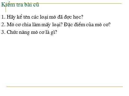 Bài giảng Sinh học Lớp 8 - Bài 5: Thực hành quan sát tế bào