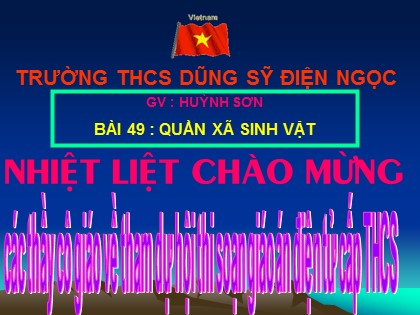 Bài giảng Sinh học Lớp 9 - Bài 49: Quần xã sinh vật