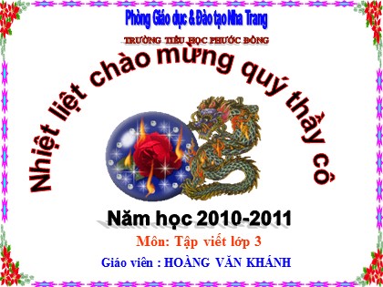 Bài giảng Tập viết Lớp 3 - Tiết 24: Ôn chữ hoa R - Hoàng Văn Khánh