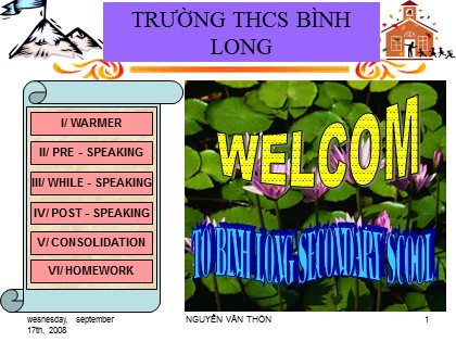 Bài giảng Tiếng Anh Lớp 8 - Unit 3: At home - Lesson 3: Listen