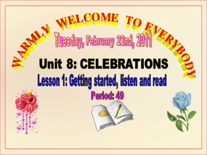 Bài giảng Tiếng Anh Lớp 9 - Unit 8: Celebrations - Lesson 1: Getting started 3