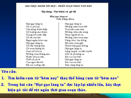 Bài giảng Tin học Lớp 10 - Bài 18: Các công cụ trợ giúp soạn thảo