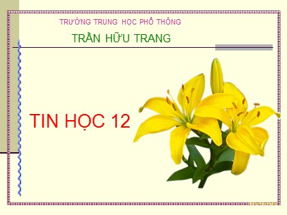 Bài giảng Tin học Lớp 12 - Bài 2: Hệ quản trị cơ sở dữ liệu