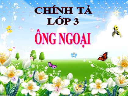Bài giảng Chính tả Lớp 3 - Tuần 4 - Bài: Ông ngoại - Năm học 2021-2022