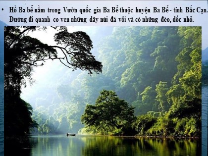 Bài giảng Kể chuyện Lớp 4 - Tuần 1 - Bài: Sự tích hồ Ba Bể - Năm học 2021-2022