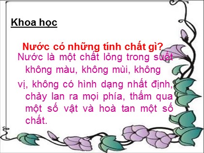 Bài giảng Khoa học 4 - Bài 21: Ba thể của nước