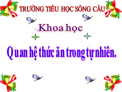Bài giảng Khoa học 4 - Bài 65: Quan hệ thức ăn trong tự nhiên