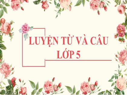 Bài giảng Luyện từ và câu Khối 5 - Tuần 5 - Bài: Từ đồng âm