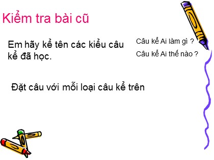 Bài giảng Luyện từ và câu Lớp 4 - Tuần 17 - Bài: Câu kể Ai là gì ?