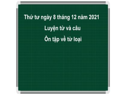 Bài giảng Luyện từ và câu Lớp 5 - Tuần 14 - Bài: Ôn tập về từ loại - Năm học 2021-2022 Bài giảng Luyện từ và câu Lớp 5 - Tuần 14 - Bài: Ôn tập về từ loại - Năm học 2021-2022
