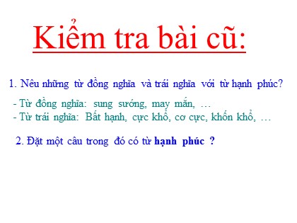 Bài giảng Luyện từ và câu Lớp 5 - Tuần 15 - Bài: Tổng kết vốn từ