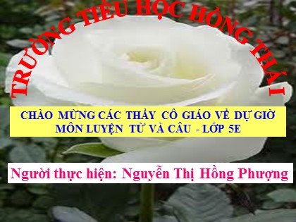 Bài giảng Luyện từ và câu Lớp 5 - Tuần 19 - Bài: Câu ghép - Năm học 2016-2017 - Nguyễn Thị Hồng Phượng