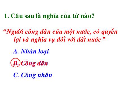 Bài giảng Luyện từ và câu Lớp 5 - Tuần 21 - Bài: Mở rộng vốn từ Công dân