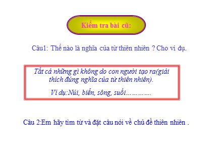 Bài giảng Luyện từ và câu Lớp 5 - Tuần 7 - Bài: Luyện tập về từ nhiều nghĩa