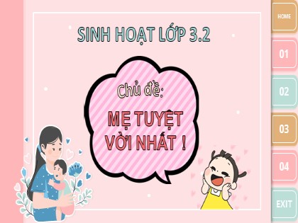 Bài giảng Sinh hoạt lớp Lớp 3 - Chủ đề: Mẹ tuyệt với nhất!