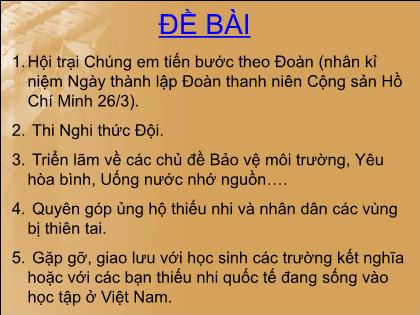 Bài giảng Tập làm văn Lớp 5 - Tuần 21 - Bài: Viết một chương trình hoạt động