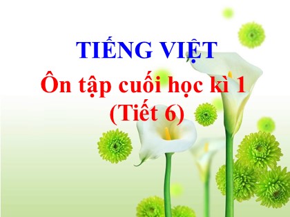 Bài giảng Tiếng Việt Lớp 5 - Tuần 18 - Bài: Ôn tập cuối học kì 1 (Tiết 6) - Năm học 2016-2017