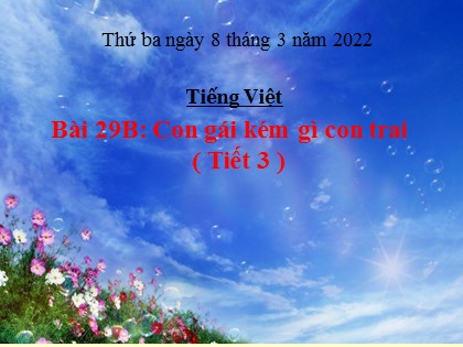 Bài giảng Tiếng Việt Lớp 5 - Tuần 29 - Bài: Con gái kém gì con trai (Tiết 3) - Năm học 2021-2022
