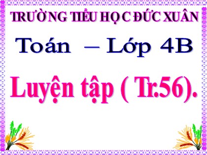 Bài giảng Toán học 4 - Chương 2 - Bài: Luyện tập chung (Trang 56)