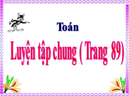 Bài giảng Toán Khối 5 - Tuần 18 - Bài: Luyện tập chung (Trang 89)