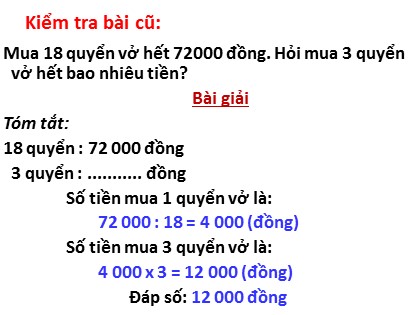 Bài giảng Toán Khối 5 - Tuần 4 - Tiết 18: Ôn tập và bổ sung về giải toán (Tiếp theo)