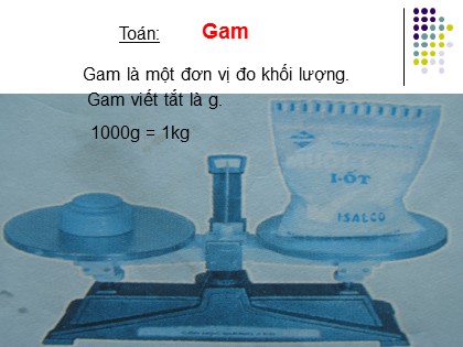 Bài giảng Toán Lớp 3 - Bài: Gam
