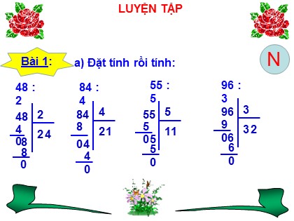Bài giảng Toán Lớp 3 - Bài: Luyện tập (Trang 28)
