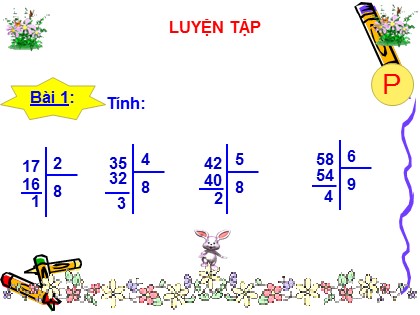 Bài giảng Toán Lớp 3 - Bài: Luyện tập (Trang 30)
