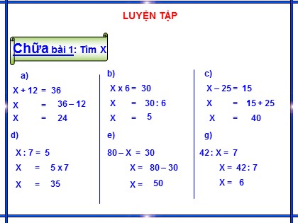 Bài giảng Toán Lớp 3 - Bài: Luyện tập (Trang 40)