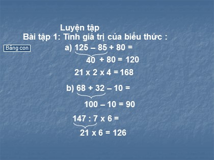 Bài giảng Toán Lớp 3 - Bài: Luyện tập (Trang 81)
