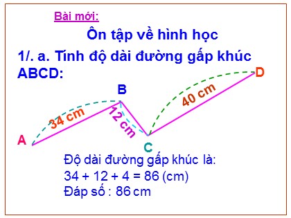 Bài giảng Toán Lớp 3 - Bài: Ôn tập về hình học