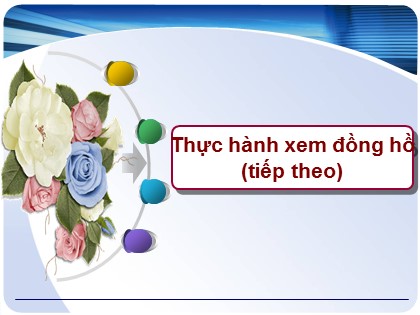 Bài giảng Toán Lớp 3 - Bài: Thực hành xem đồng hồ (Tiếp theo)