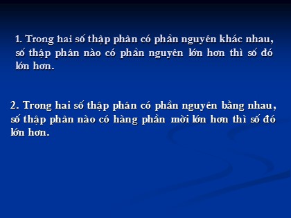 Bài giảng Toán Lớp 5 - Tuần 1 - Bài: So sánh số thập phân