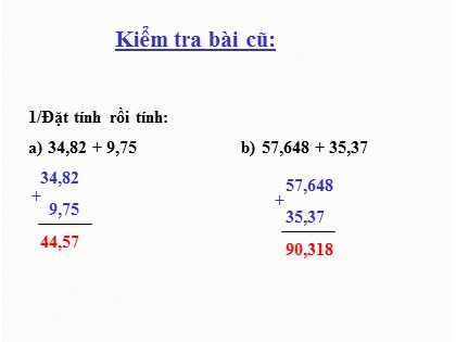 Bài giảng Toán Lớp 5 - Tuần 10 - Tiết 48: Luyện tập (Trang 50)