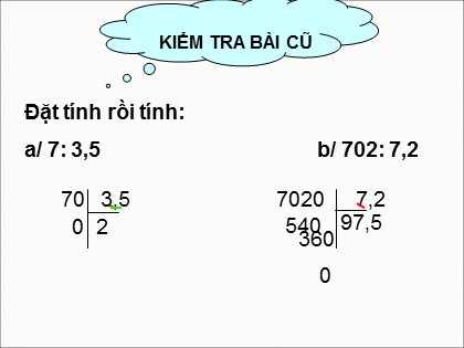 Bài giảng Toán Lớp 5 - Tuần 14 - Tiết 69: Luyện tập