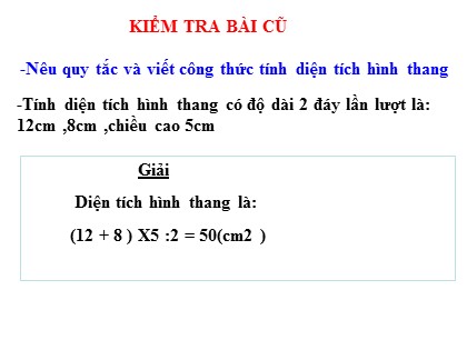 Bài giảng Toán Lớp 5 - Tuần 19 - Tiết 92: Luyện tập