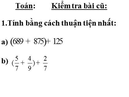 Bài giảng Toán Lớp 5 - Tuần 31 - Tiết 151: Phép trừ