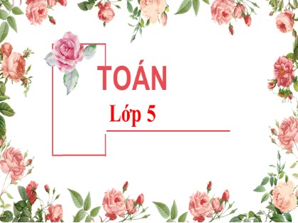 Bài giảng Toán Lớp 5 - Tuần 5 - Bài: Luyện tập (Trang 24)